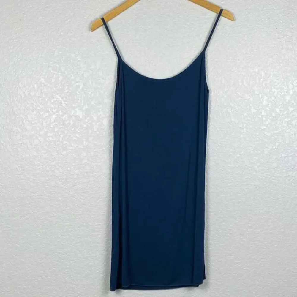 Sofia Jersey Slip Dress Womens Small Spaghetti Straps Stretch Minimalist Italy - Picture 2 of 9